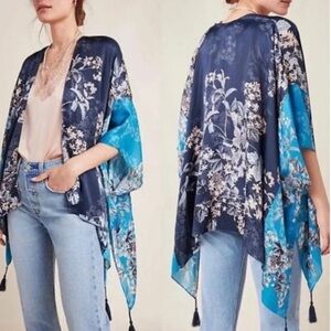 Kachel x Anthropologie Jamie Vintage Watercolor Floral Kimono Top - One Size